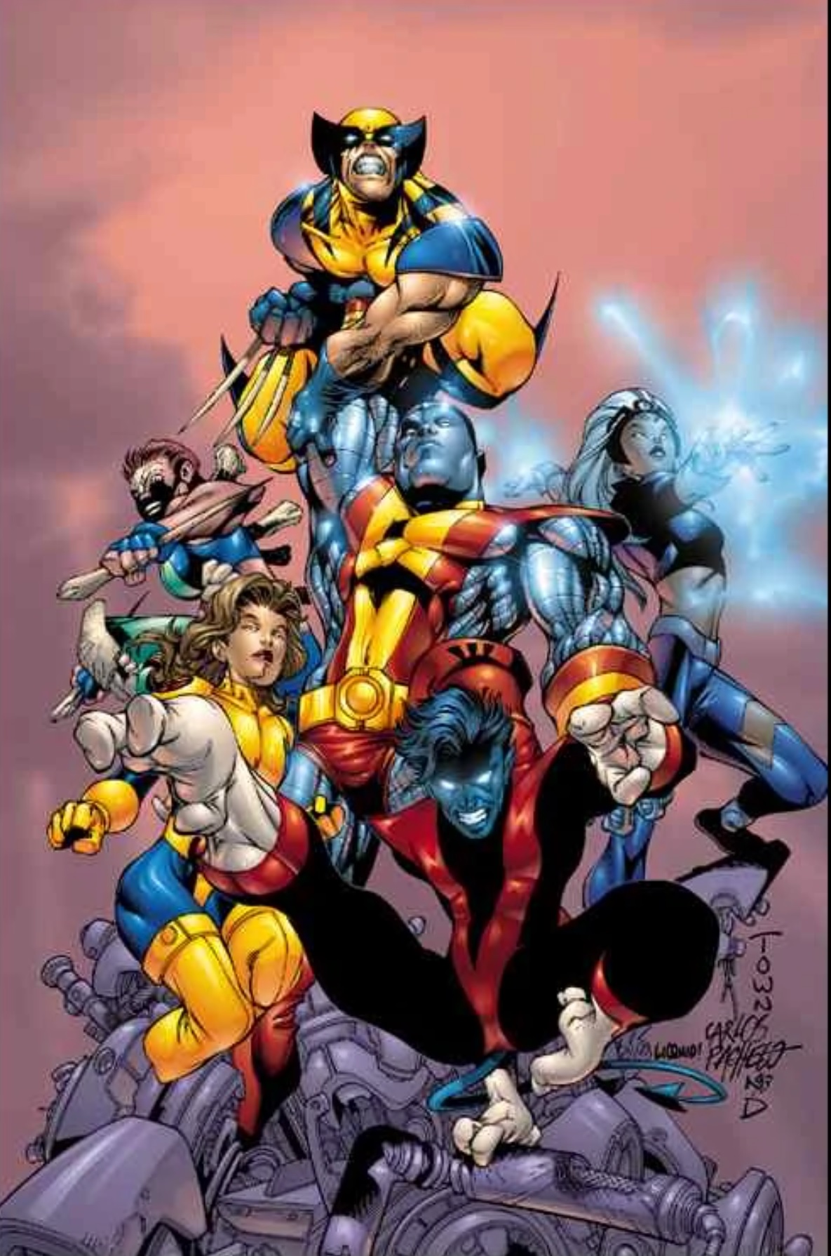 Portada pa X-Men #80, de Carlos Pacheco.